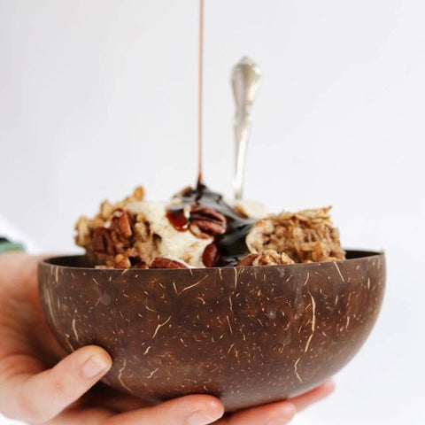 12-15cm Natural Handmade Coconut Bowl