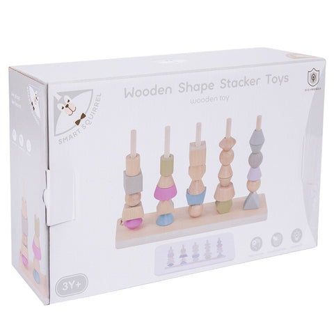 Wooden Shape Stacker Toys Set