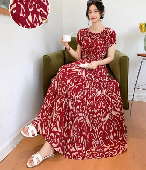Women's Bohemian Cotton Vintage Maxi Dress