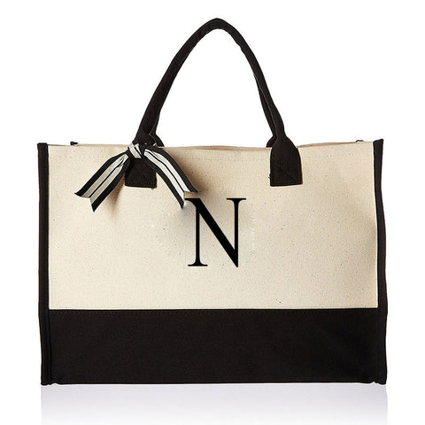 Fashion Canvas Tote Letters Flower Bags