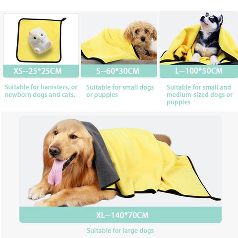 Soft Fiber Quick-drying Dog and Cat Towels