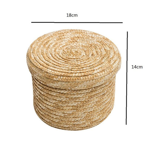 Handmade Straw Woven Storage Basket