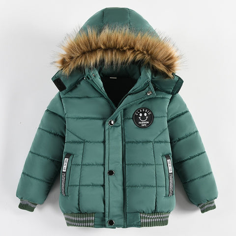 Autumn Winter Fur Collar Fashion Baby Jacket