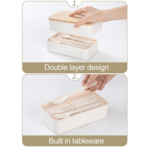 Double Layer Japanese Style Leak-proof Lunch Boxes