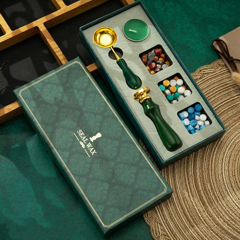 Stamp Spoon Wax Beads Kit Gift Box