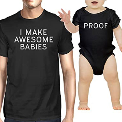 Family Matching 100% Cotton Parent T-Shirts & Baby Bodysuits