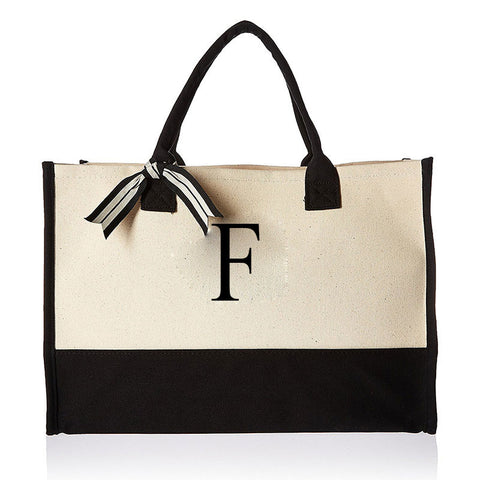 Fashion Canvas Tote Letters Flower Bags