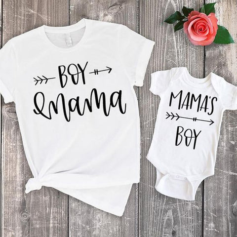 Family Matching 100% Cotton Parent T-Shirts & Baby Bodysuits