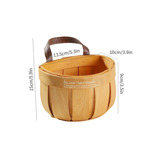 Wood Woven Storage Basket