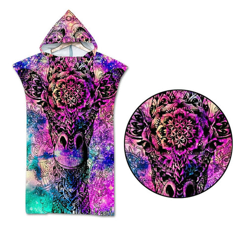 Printed Hooded Beach Towel For Men Women