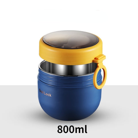 Mini Fiambrera Térmica Contenedor de Alimentos con Cuchara