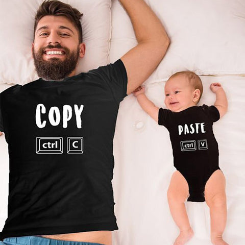 Family Matching 100% Cotton Parent T-Shirts & Baby Bodysuits