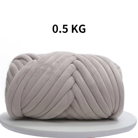 Super Velvet Chunky Yarn Thick Bulky Giant Thread White Bag