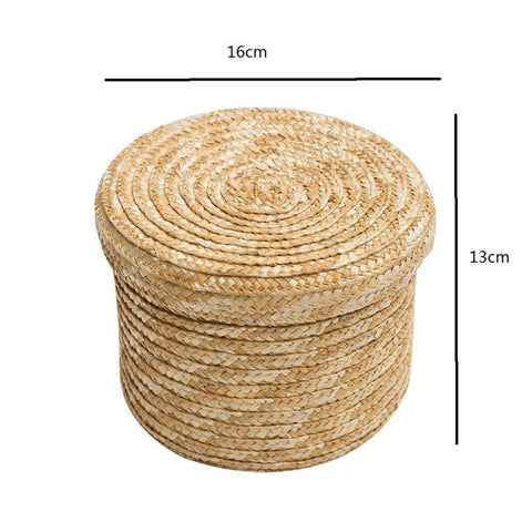 Handmade Straw Woven Storage Basket