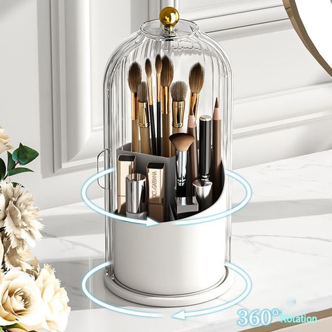 Soporte para brochas de maquillaje giratorio de 360°