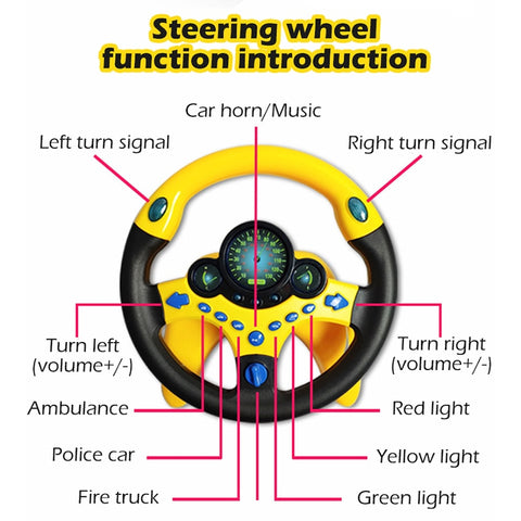 Kids Early Educational Stroller Steering Wheel Toys