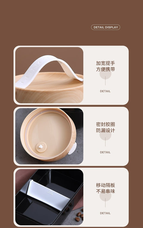 Wooden Bento Microwave Lunch Box