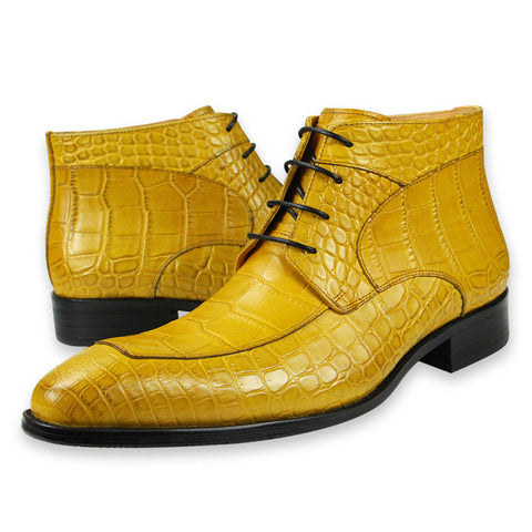 Men's Leather Printing Boots