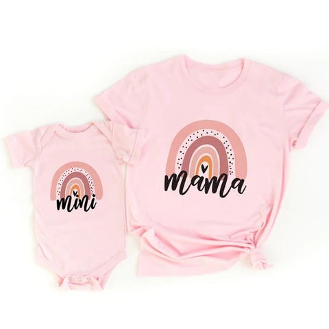 Family Matching 100% Cotton Parent T-Shirts & Baby Bodysuits