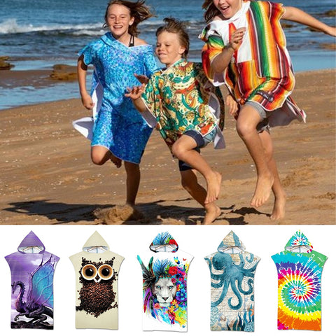 Printed Hooded Beach Towel For Men Women