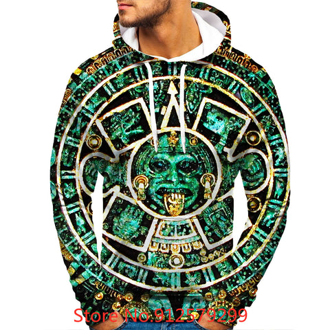 Aztec Calendar 3D Hoodie - Family