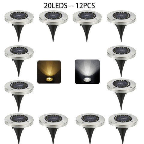 LED Solar Power Disk Light