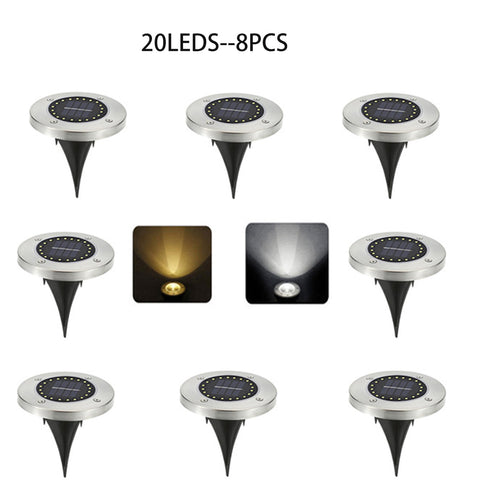 LED Solar Power Disk Light