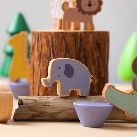 Baby Wooden Montessori Toys Animal Tree Puzzle