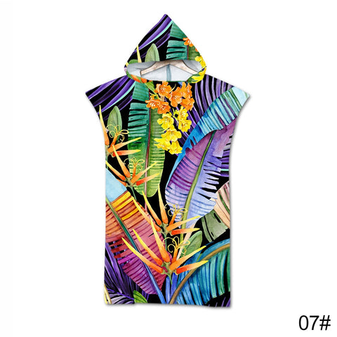 Printed Hooded Beach Towel For Men Women