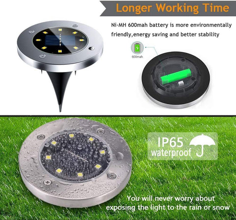 LED Solar Power Disk Light