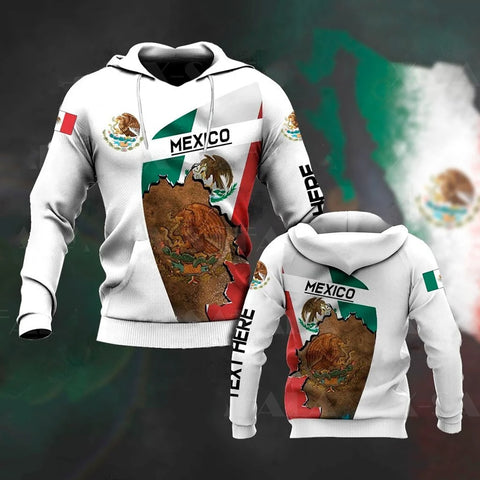 Mexican Flag Pullover Hoodie - Family