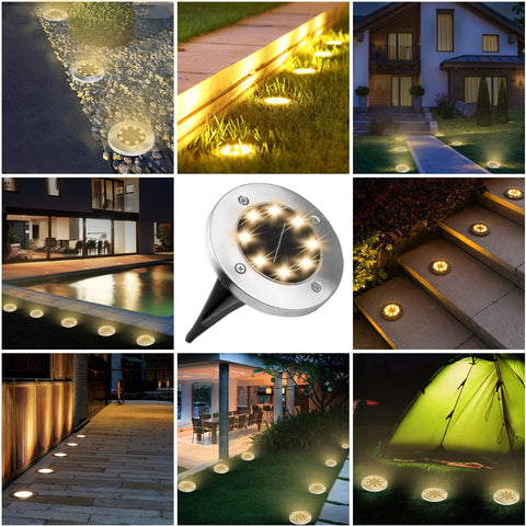 LED Solar Power Disk Light