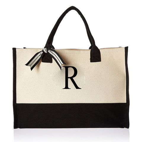 Fashion Canvas Tote Letters Flower Bags