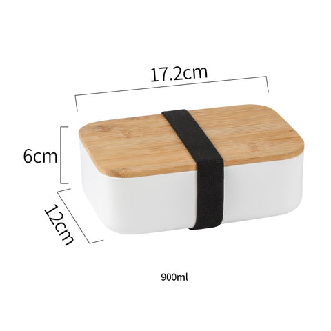 Minimalist Design Bamboo Cover Wheat Straw Bento Box