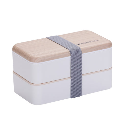 Double Layer Microwave Food-Safe Wooden Bento Box
