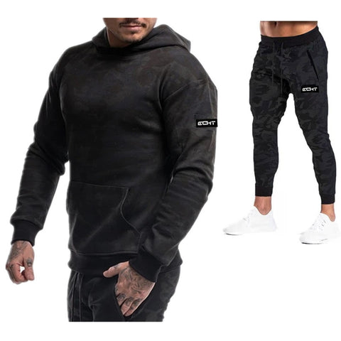 Two-Piece Mens Fitness Training Tracksuit