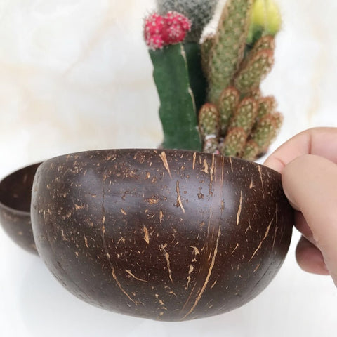 12-15cm Natural Handmade Coconut Bowl