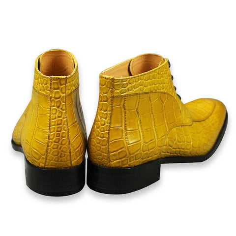 Men's Leather Printing Boots