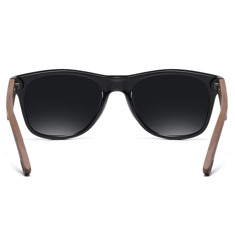 Gafas de sol de nogal negro para hombre