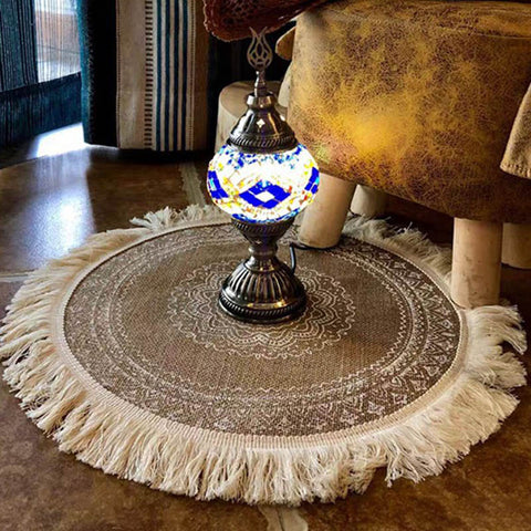 Round Embroidery Lace Table Placemat