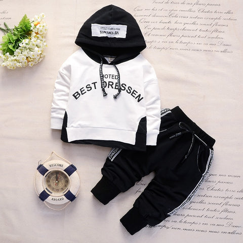 Baby Sports Hooded Tops Pants 2pcs Sets