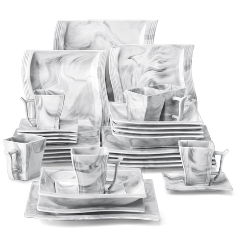 Marble Porcelain Dinnerware Set