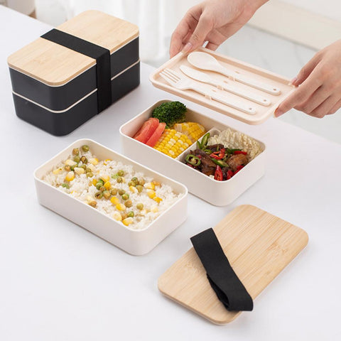 Double Layer Japanese Style Leak-proof Lunch Boxes