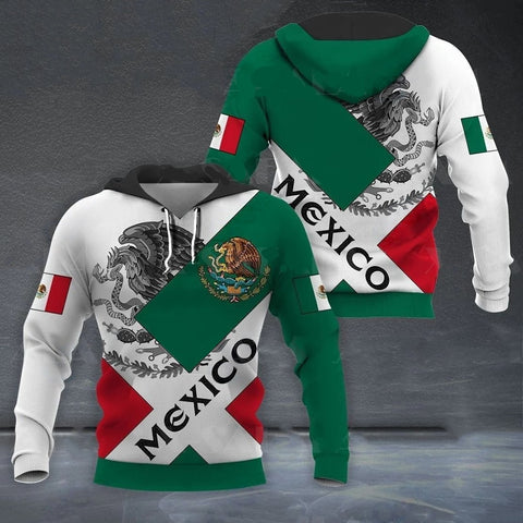 Mexican Flag Pullover Hoodie - Family