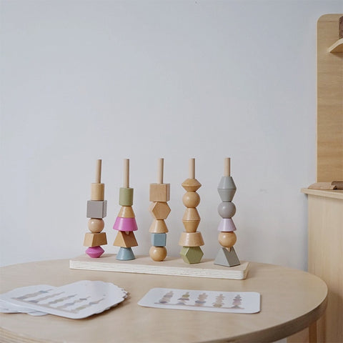 Wooden Shape Stacker Toys Set