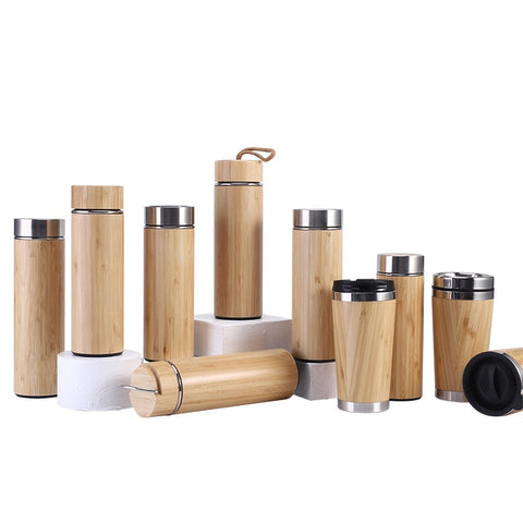 Botella de agua ecológica de bambú natural creativa