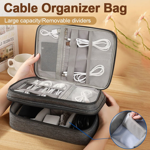 Bolsa de cable de viaje organizador electrónico digital impermeable