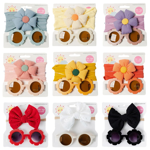 Baby Headband Sunglasses Set for Girls