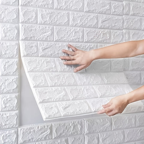 Self-Adhesive 3D Foam Brick Wallpaper